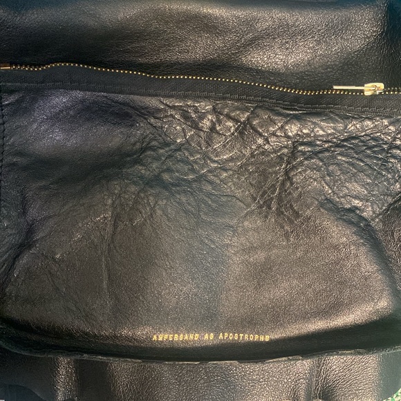 AS Ampersand Apostrophe Black Leather/Suede Tote - Picture 6 of 8